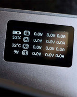 Flash Pro Plus — top view showing OLED screen — Chargeasap