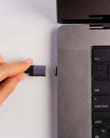 Connect Pro Magnetic Cable Set — magnetic tip snapping into the USB-C port of a MacBook Pro — Chargeasap