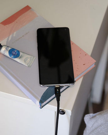 Samsung Android Mobile phone being charged with the Infinity USB Magnetic Cable