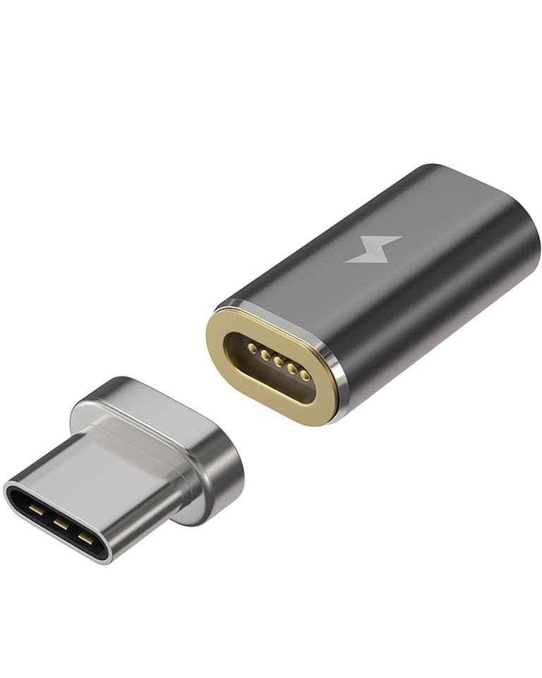 Chargeasap Magnetic X-Connect adapter that converts your USB cable including, Apple (Lightning) or Android (Micro USB or USB C) into a universal magnetic cable compatible with all modern mobile devices. USB C gunmetal
