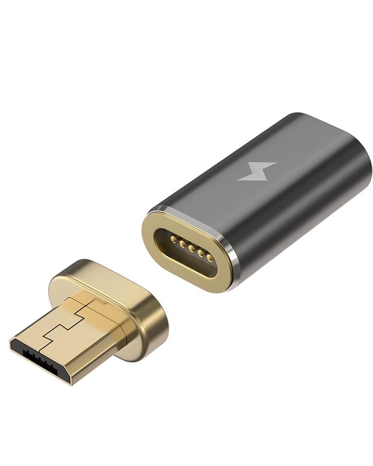 Chargeasap Magnetic X-Connect adapter that converts your USB cable including, Apple (Lightning) or Android (Micro USB or USB C) into a universal magnetic cable compatible with all modern mobile devices. Micro USB Gunmetal