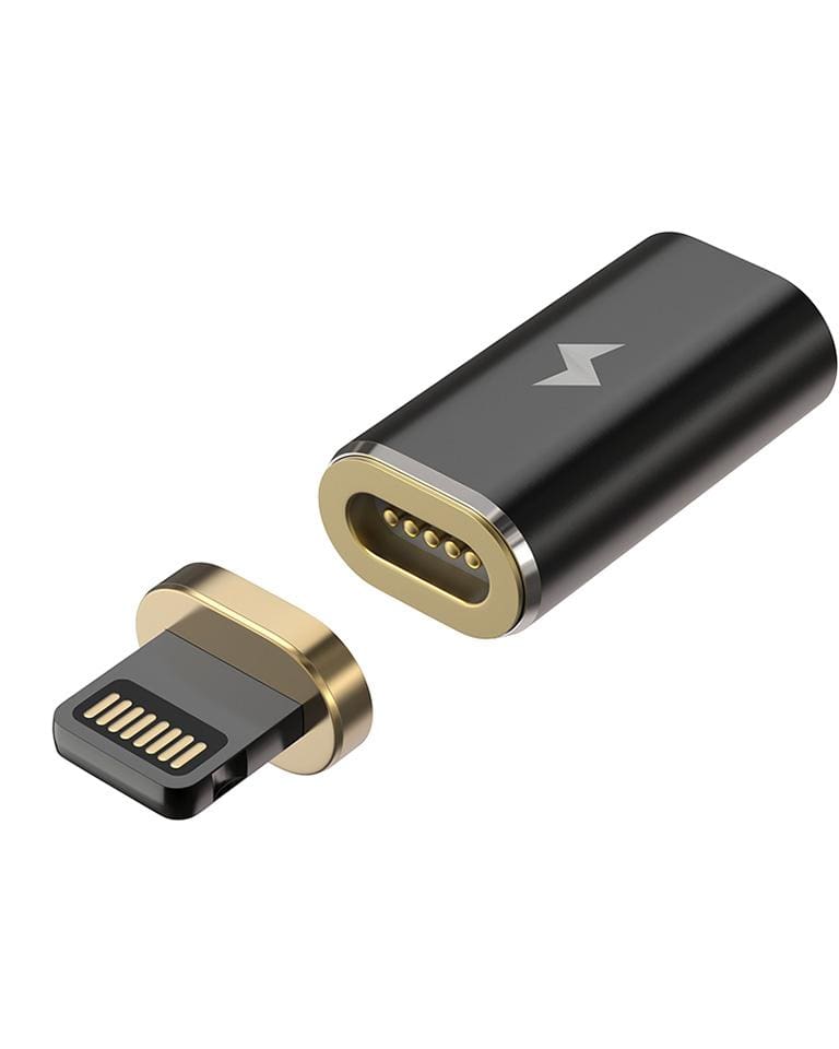 Chargeasap Magnetic X-Connect adapter that converts your USB cable including, Apple (Lightning) or Android (Micro USB or USB C) into a universal magnetic cable compatible with all modern mobile devices. Apple Lightning Gunmetal 