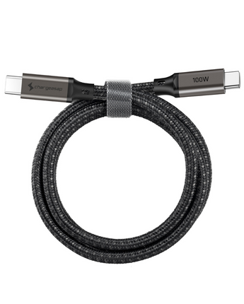 USB-C to USB-C 100W 480mbps Cable in the colour gunmetal