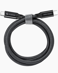 Thumbnail for USB-C to USB-C 100W 20Gbps Cable With 4K Video Output in colour black