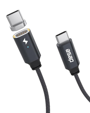 Chargeasap USB-C Cable Set Magnetic 18W Charging Cable: UNO USB C Black