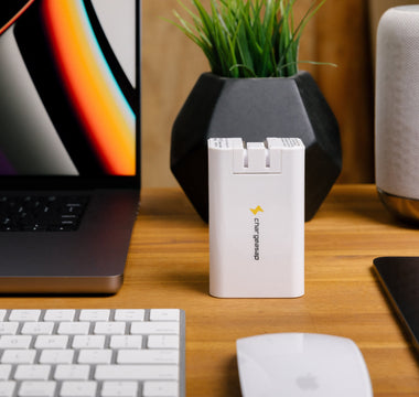 Tidy Home Office Charging Station Setup for Devices