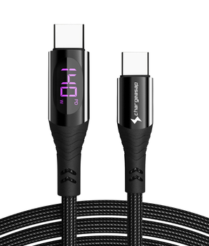 USB-C to USB-C 140W Cable with Amp Reader