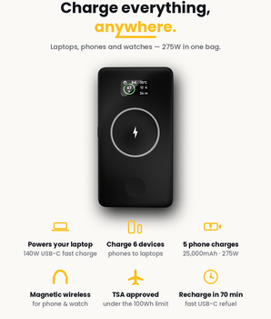Flash Pro Ultra: USB-C 25000mAh Power Bank With MagSafe Compatibility