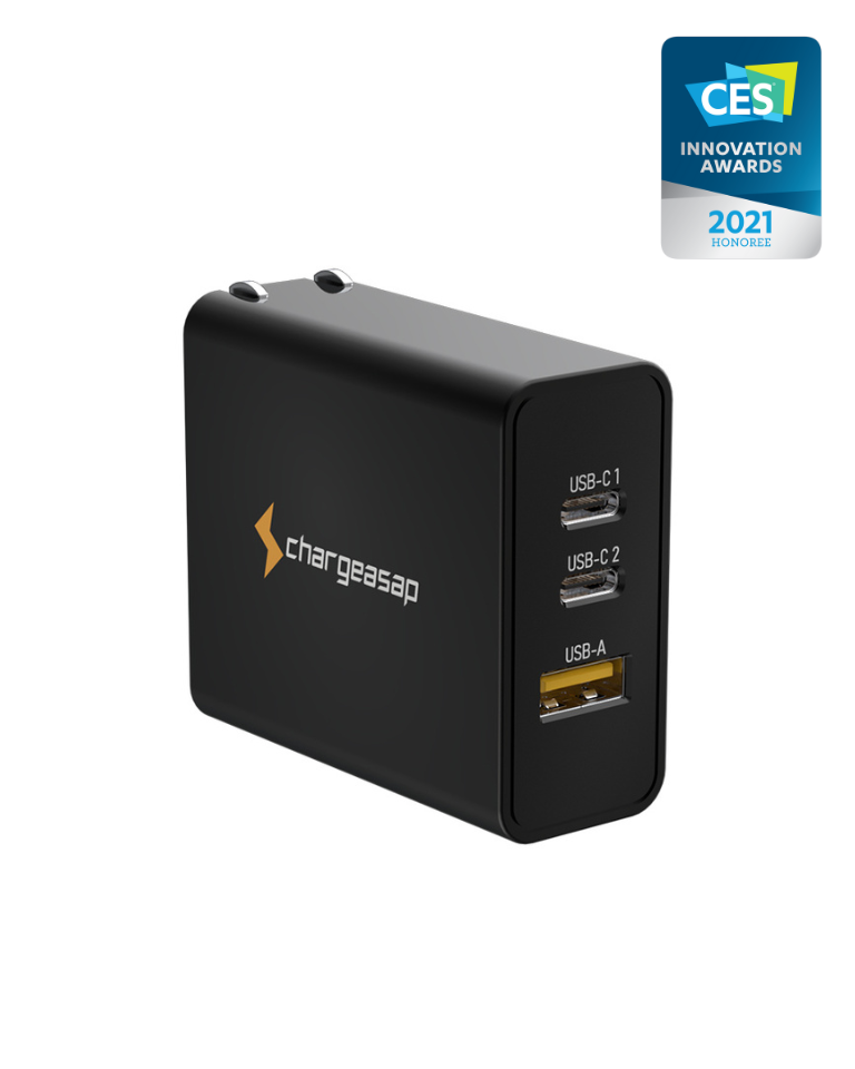 Omega 100W GaN Charger — black pocket-sized travel charger — Chargeasap
