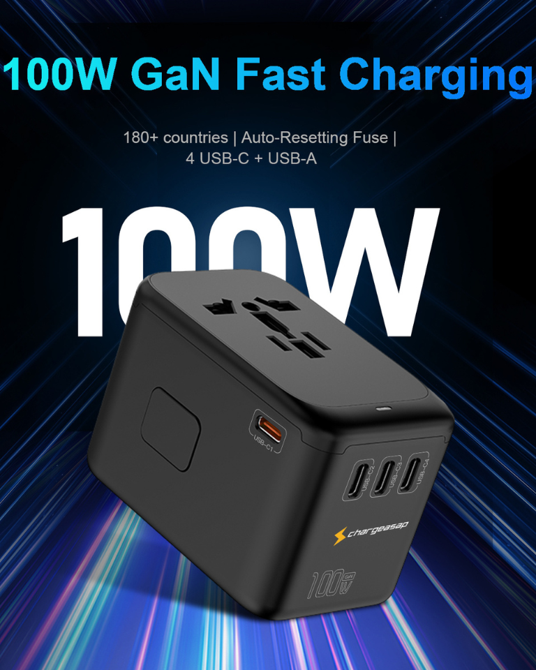 G6 Pro USB-C 100W Travel Adapter With GaN