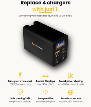 280W Zeus USB-C GaN Charger