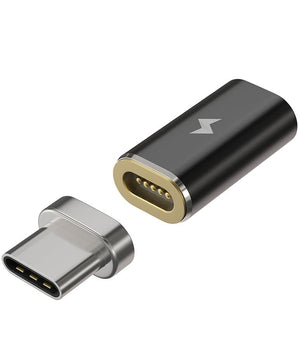 Chargeasap Magnetic X-Connect adapter that converts your USB cable including, Apple (Lightning) or Android (Micro USB or USB C) into a universal magnetic cable compatible with all modern mobile devices. USB C Black