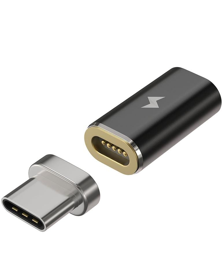 Chargeasap Magnetic X-Connect adapter that converts your USB cable including, Apple (Lightning) or Android (Micro USB or USB C) into a universal magnetic cable compatible with all modern mobile devices. USB C Black
