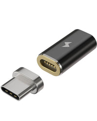 Thumbnail for Chargeasap Magnetic X-Connect adapter that converts your USB cable including, Apple (Lightning) or Android (Micro USB or USB C) into a universal magnetic cable compatible with all modern mobile devices. USB C Black