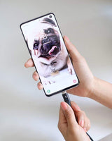 INFINITY MAGNETIC USB-C 100W CHARGING CABLE plugged in Android Mobile device