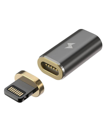 Chargeasap Magnetic X-Connect adapter that converts your USB cable including, Apple (Lightning) or Android (Micro USB or USB C) into a universal magnetic cable compatible with all modern mobile devices. Apple Lightning Gunmetal 