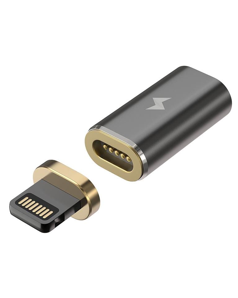 Chargeasap Magnetic X-Connect adapter that converts your USB cable including, Apple (Lightning) or Android (Micro USB or USB C) into a universal magnetic cable compatible with all modern mobile devices. Apple Lightning Gunmetal 