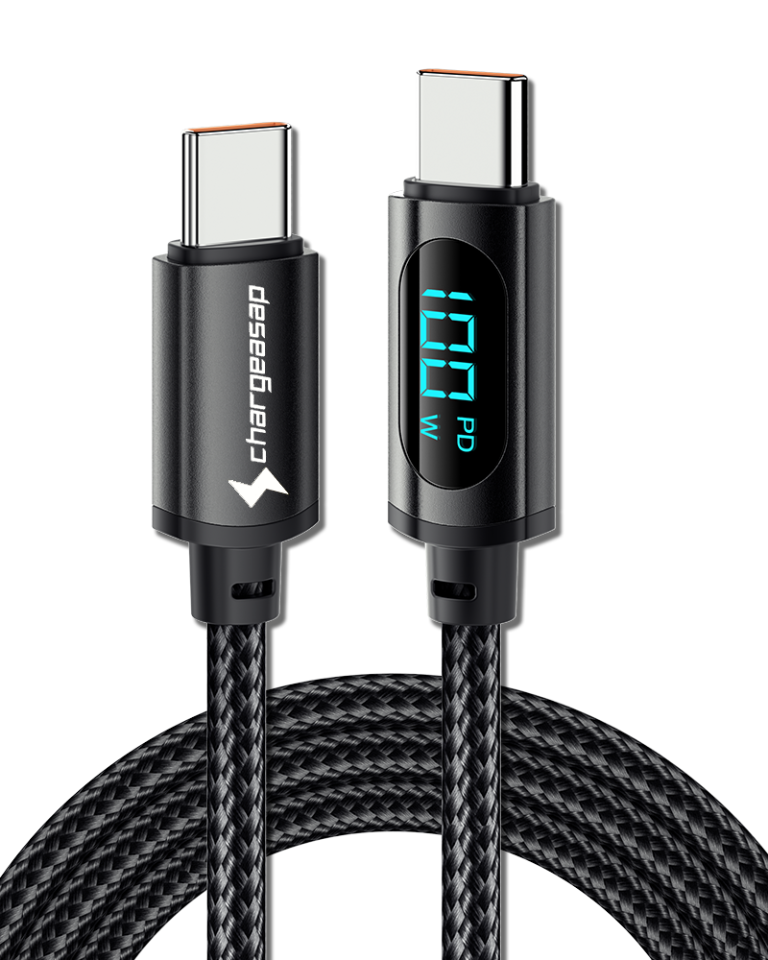 USB-C to USB-C 100W Cable with Amp Reader