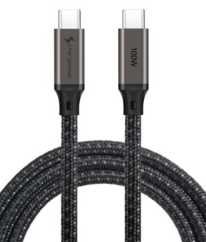 USB-C to USB-C 100W 480mbps Cable in the colour gunmetal