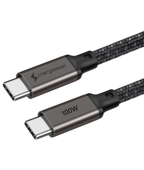 USB-C to USB-C 100W 480mbps Cable in the colour gunmetal 