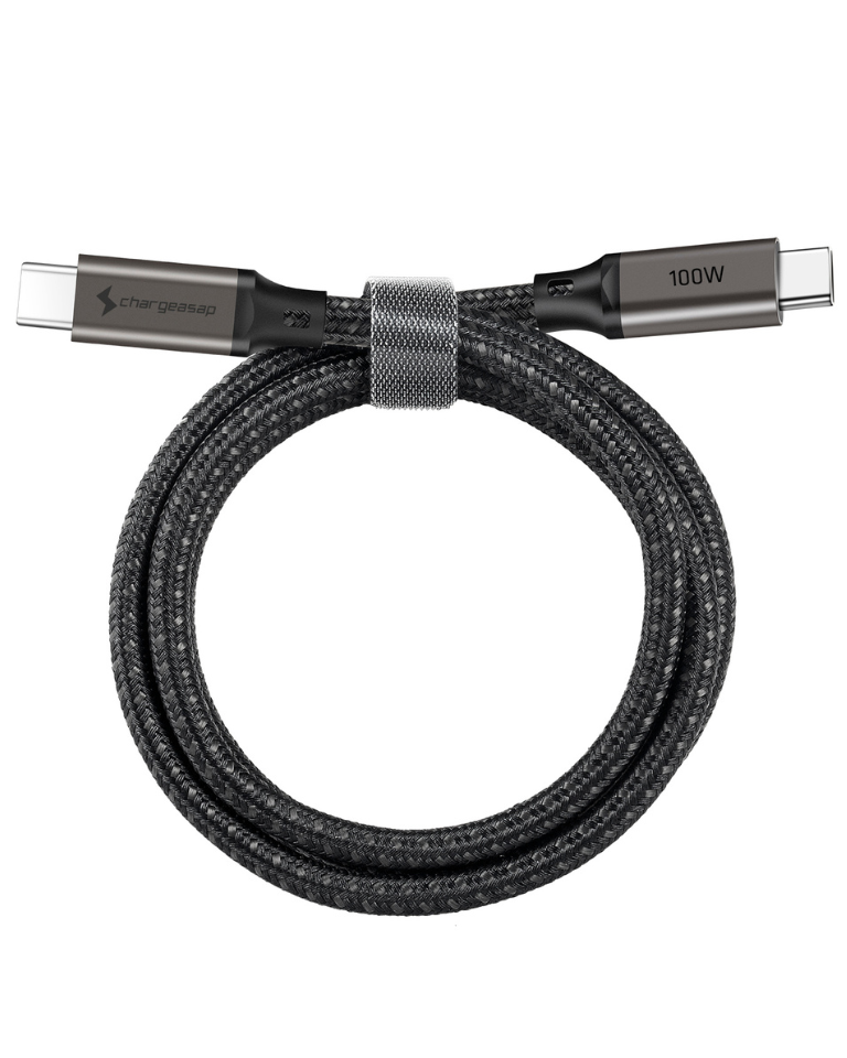 USB-C to USB-C 100W 480mbps Cable in the colour gunmetal 