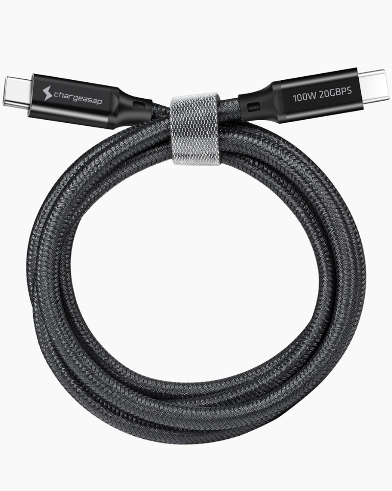 USB-C to USB-C 100W 20Gbps Cable With 4K Video Output in colour black