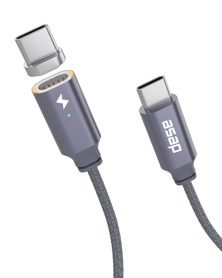 Chargeasap USB-C Cable Set Magnetic 18W Charging Cable: UNO USB C gunmetal